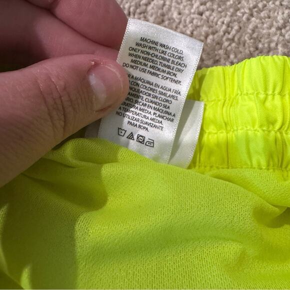Danskin Now Bright Neon Yellow Athletic Shorts Women’s Size Medium / 8 - 10 - Picture 8 of 8
